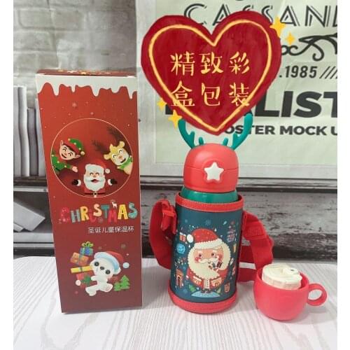 Christmas gift antler cup childrens thermos cup customized 316 stainless steel thermos cup gift American style 500ml