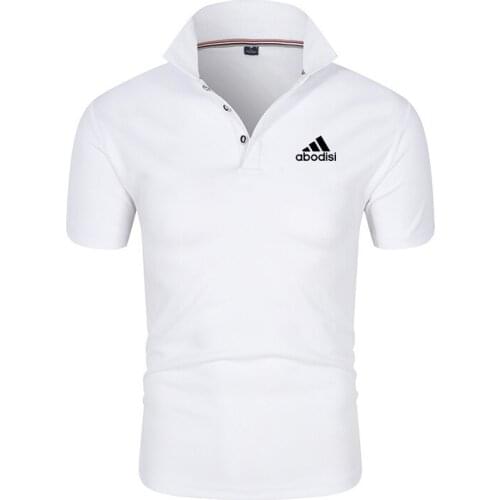 Brand Cotton POLO Shirt Mens 2021 New Summer Printed Letters Casual Business Short Sleeve Social Mens POLOS Mens Clothing