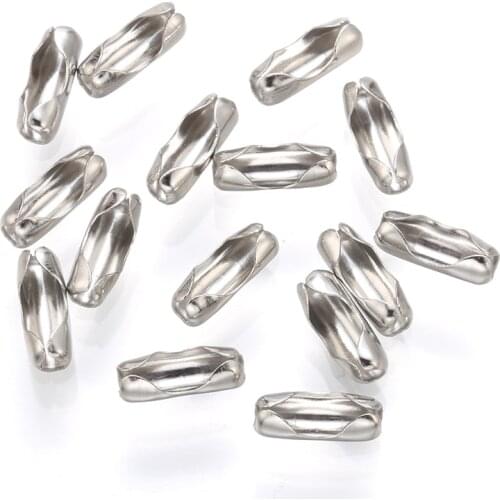 Stainless Steel Ball Chain Connector Clasps Crimp Beads End Bracelet Findings For Jewelry Making Accessories