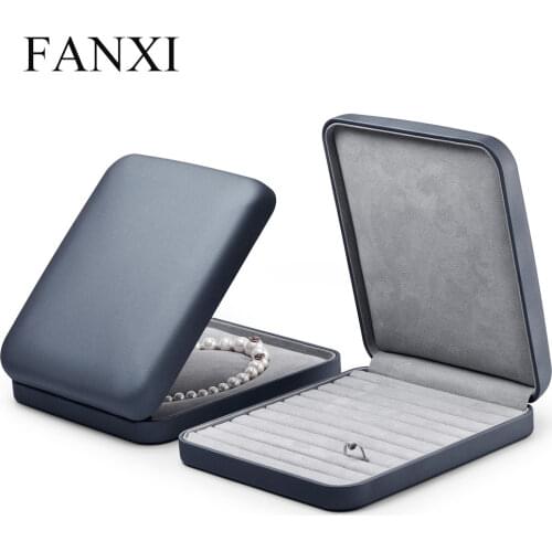 Oirlv PU Leather jewelry box Pearl necklace ring packing box big jewelry storage box jewelry display organizer box