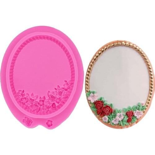 DIY Silicone Molds Flower Frame Shape Baking Pan Cake Decorating Tools Chocolate Mould Cake Stencils DIY Bake mold T1210