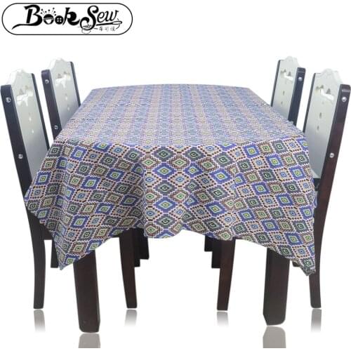 Booksew Dustproof Thick Table Cloth Linen Rectangular Colorful Tablecloths For Wedding Party Home Decoration Round Table Cover
