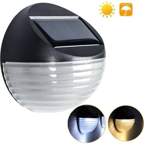 LED Solar Power Wall Mount Light Outdoor Waterproof Garden Yard Fence Lamp Corrugated Solar Wall Spotlight Fence Lights