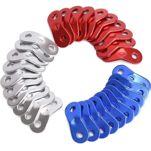 Aluminum Alloy Tent Rope Tensioner Double Eye Umbrella Rope Buckle Tent Draw Rope Accessories Wind Rope Buckles 30Pcs