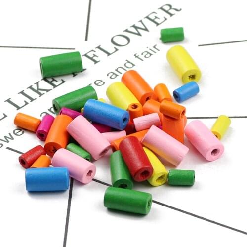 WLYeeS candy Wooden Spacer 12*6/20*10mm Eco-Friendly Round Natural wood Loose beads for Jewelry Bracelet Necklace Making DIY