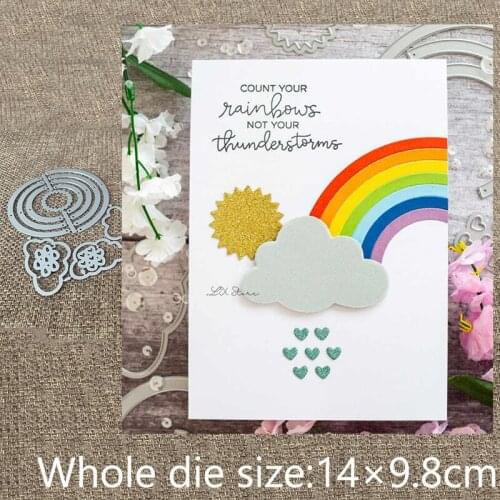 XLDesign Craft Metal Cutting Dies stencil mold Rainbow Sky decoration scrapbook Album Paper Card Craft Embossing die cuts