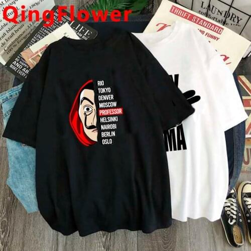 Money Heist La Casa De Papel Funny T Shirt Men Unisex The House of Paper T-shirt Graphic Bella Ciao 90s Tshirt Hip Hop Tops Male