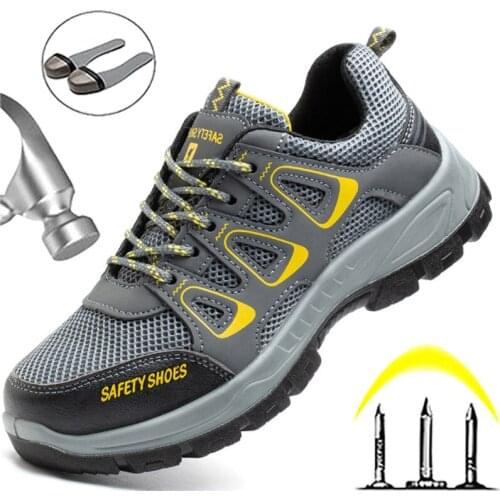 Outdoor Safety Shoes Men Breathable Working Sneakers Male Indestructible Footwear Puncture-Proof Work Shoes Industrial Shoes