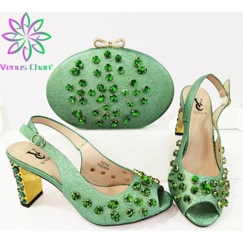 Italian design Ladies Matching Shoes and Bags Material with Nigerian Shoes and Bags Set for Party Women Shoe and Bag To Match