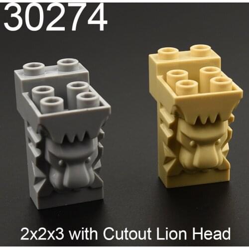 10PCS 30274 Brick Special 2x3x3 with Cutout and Lion Head Building block accessories parts MOC DIY Education Build Toys Brick