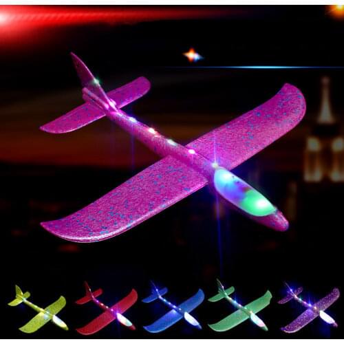 10pcs/lot 48cm Hand Throw Airplane Toys for Children EPP Foam Launch Fly Glider Planes Model Aircraft Outdoor Fun Party Game