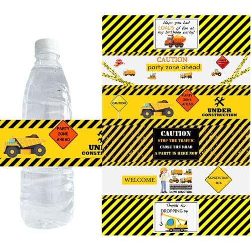 10pcs, Engineering Vehicle Car Water Sticker Labels Bus Truck Stickers for Kids Toy Dump Truck Construction Stickers Decor