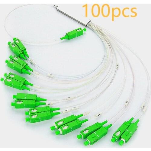 100pcs/lot Single Mode 900μm 1x16 Mini Module 0.9mm SC/APC Optical Coupler Simplex Steel Pipe Fiber Optical PLC Splitter