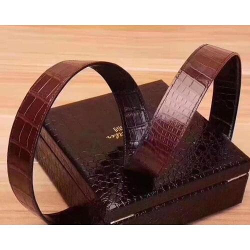 2 sides crocodile skins 100% real genuine crocodile skin men belt top luxury quality crocodile skin men fashion belt