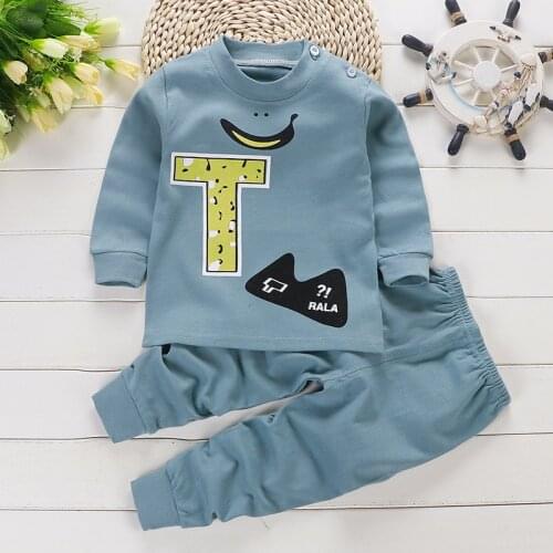 2020 Baby Boys Girls Clothing Sets Infant Clothes Suits Long-sleeved T Shirt + Pants Kids Children Costume