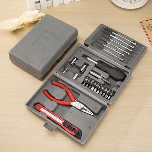 24pcs Tools Home Hardware Tool Box Screwdriver Set Multifuntional Repairing Tool Set Repair Hardware Toolbox