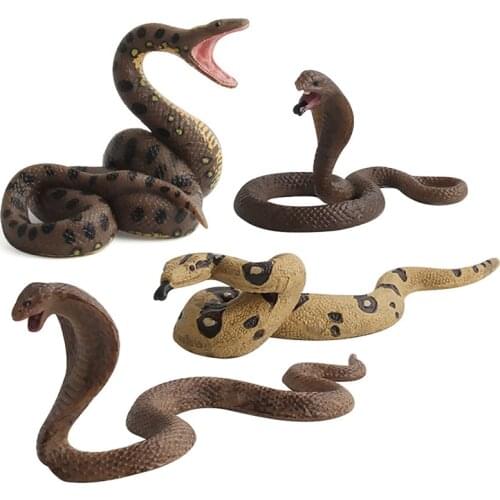 4 style Simulation Viper Model Figure Collectible Toys Snake Animal Action Figures Kids Animal Sandtable Scene Toys