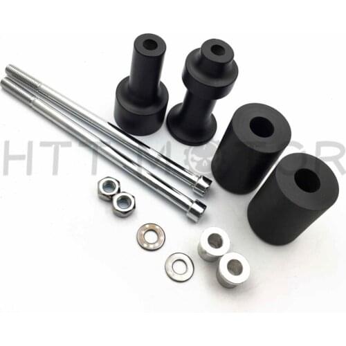 Aftermarket free shipping motorcycle parts No Cut Frame Slider Protector For Kawasak 2003 2004 ZX6R ZX-6R ZX6RR Black