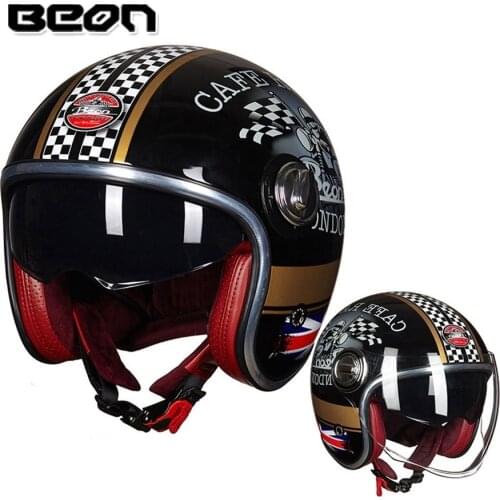 Free shipping 1pcs New Moto Half Google Helmet Cruiser 3/4 Open Face Scooter Vintage Modular DOT Full Face Motorcycle Helmets