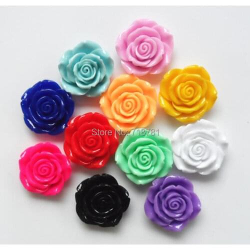 Free shiping newest 42mm christmas cabochon chunky beads,cabochon resin beads with hole,cabochon flower rose beads mixed color