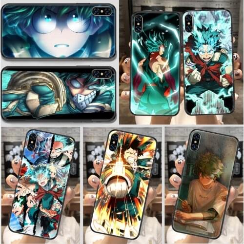 Izuku Midoriya My Hero Academia anime Phone Case For iphone 5 5S SE 2 6 6S 7 8 11 12 Mini Plus X XS XR Pro Max black tpu back 3D