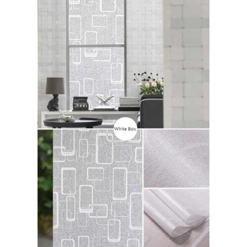 Decorative Window Covering Self-Stick With Glue White Box Private Decorative Dampproof Glass Foil For Window Door Cabinet Table