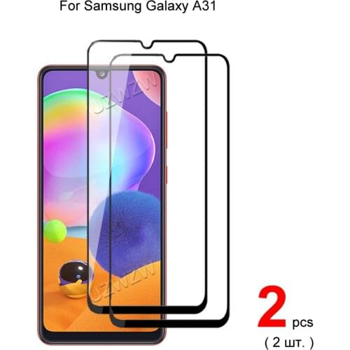 2pcs Glass For Samsung Galaxy A31 Full Cover Screen Protector Protective Tempered Glass For Samsung Galaxy A31 Glass