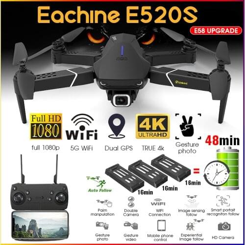 Eachine E520 E520S RC Quadcopter Drone WIFI FPV With 4K 1080P HD Professional Wide Angle Camera High Hold Mode Foldable Dron Toy