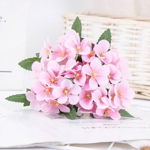 1pcs Artificial Flowers Begonia Flowers Silk Fake Hydrangea Flower Home Office Wedding Decoration Flores Artificiales