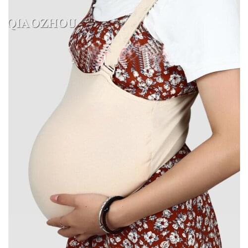 2500g fake pregnant belly hold by pocket silicone artificial baby bump tummy move props cosplay