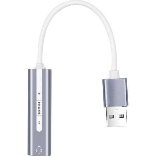 Kebidu External Sound Card 2 IN 1 3.5mm USB Audio Interface Microphone Headphone Adapter for PC Laptop USB Sound Card