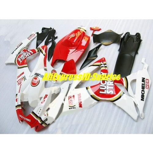 Custom Motorcycle Fairing kit for SUZUKI GSXR600 750 K6 06 07 GSXR600 GSXR750 GSX-R600 750 2006 2007 Red white Fairings set