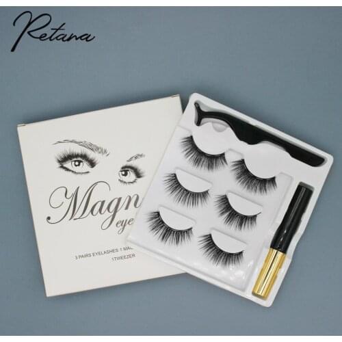 Magnetic Eyelash Magnet 3D False Eyelashes Can Be used to Lengthen Natural Eyelashes Can be Used to Repeat the Magnet Eyelashes