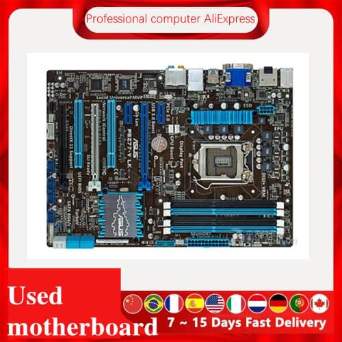 For ASUS P8Z77-V LK Computer Motherboard LGA 1155 DDR3 For Intel Z77 P8Z77 Desktop Mainboard SATA II PCI-E X16 Used