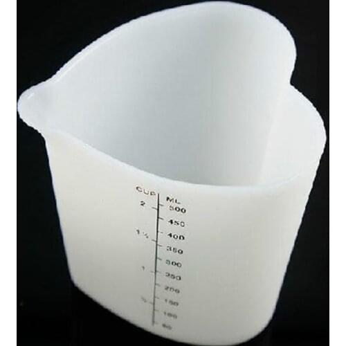 500ML Reusable Flexible Silicone Measuring Cup Cooks Bakers Resin Jewelry Tools