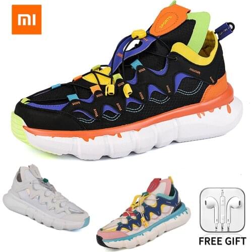 Xiaomi Youpin Sneakers Couple Casual Shoes 2021 Fashion Thick-Soled Breathable Outdoor Sports Shoes For Men And Women Size 36-45