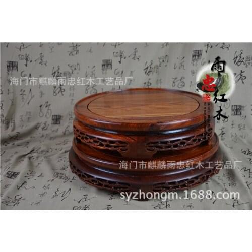 The new red sandalwood mahogany pedestal vase aquarium bonsai pots of red sandalwood ornaments King seat base