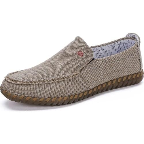 20212020 New Mens Canvas Shoes One Pedal Breathable Old Beijing Cloth Shoes Lazy Shoes Mens Low To Help Casual Shoes ghn78