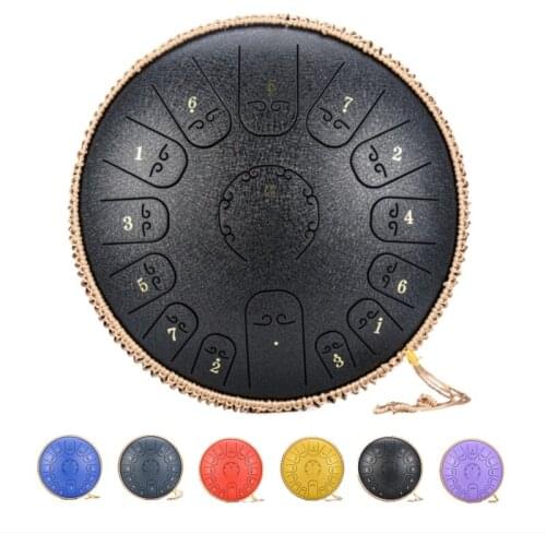 NEW Steel Tongue Drum 14 inch 15 tone Drum Handheld Tank Drum Percussion Instrument Yoga Meditation Beginner Music Lovers Gift