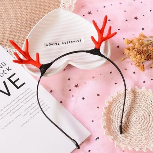 Reindeer Antlers Headband, Xmas Headbands for Girls Adult Halloween Christmas Party Supplies Holiday Decorations Birthday Gifts