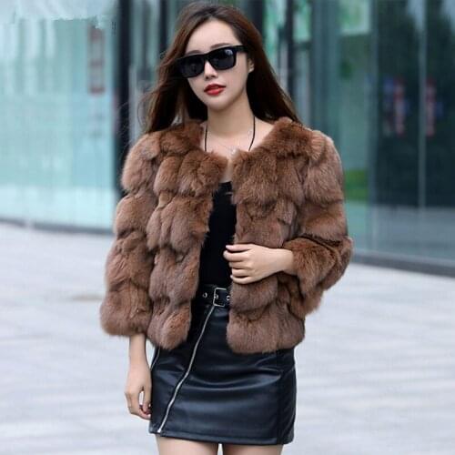 Clothes Coat Autumn Winter Women Real Fox Fur Coats Korean Short Jacket Manteau Femme Hiver MY981