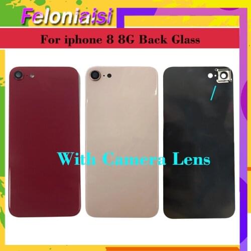 10pcs/lot Original Back Cover Glass Housing For iPhone 8 8G 8 Plus Rear Door Body Assemble Housing Parts with Camera Flash Lens