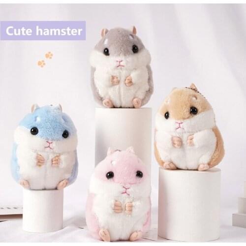 Small hamster pendant plush toy doll school bag key chain car doll bag ornament small mini doll