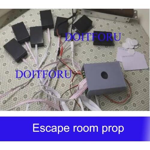 Human secrets room escape props multipoint IC inductive hanging drawing unlock induction ic card prop