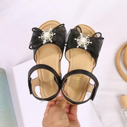 Fashion Butterfly-knot Sandal Non-slip Soft Kid Toddler Baby Shoes Summer Childrens Girls Princess Open Toe Beach Sandals