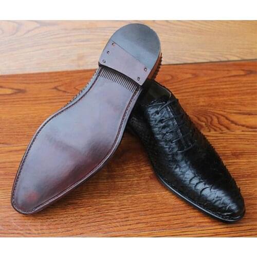 Sipriks Black Snake Skin Oxford Shoes Mens Formal Tuxedo Gents Suits Wedding Shoe Imported Python Leather Goodyear Welted Boots