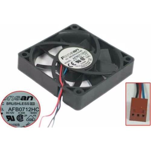 Detla Electronics AFB0712HC S43V DC 12V 0.33A 70x70x15mm Server Cooling Fan