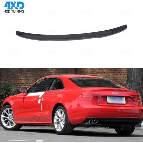 For Audi A5 V Style Coupe Carbon Fiber Rear Spoiler Rear Trunk Wing 2-Door 2010 2011 2012 2013 2014 2015 2016 A5 carbon spoiler