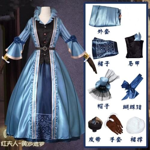 Game Identity V Mrs. Red Cosplay Costume Bloody Queen Costume Red Lady New Skin Long Dress Gown Halloween Costumes for Women
