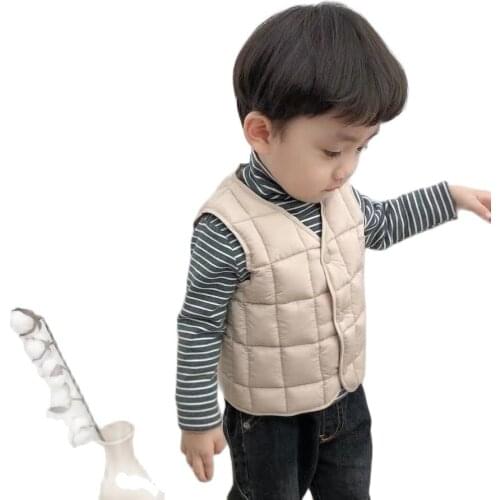 Boys autumn and winter cotton vest 2021 new childrens thick cotton baby vest western style vest P4291